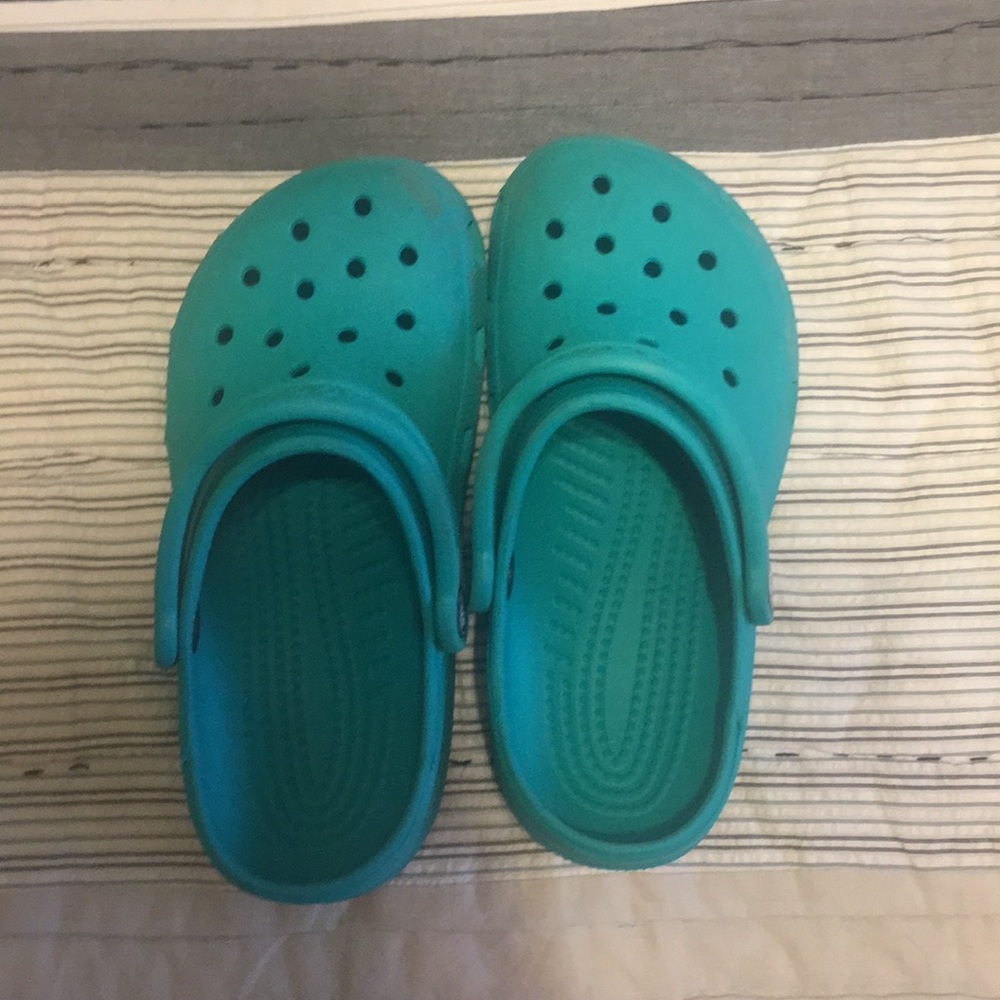 Sea green Crocs